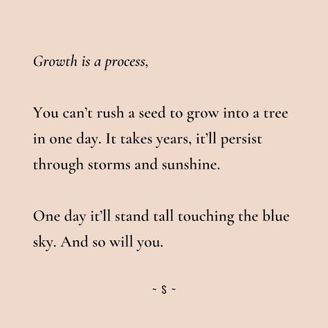 growth is a process
